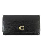 コーチ COACH エッセンシャル 6 リング キー ケース CS001 三つ折り レザー ブラック 黒