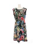  スーパービューティ SuperBeauty By Ohra Beau ワンピース ひざ丈 花柄 ノースリーブ 40 マルチカラー /YM ■MU