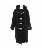 22AW ヘリンボーン ダッフルコート SCWWNW0510 フード ロングコート 48 黒 ブラック /☆G ■MU