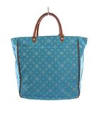 ラシット RUSSET ハンドバッグ トートバッグ 総柄 ナイロン 水色 ライトブルー /YM ■BM