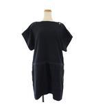 ディーゼル DIESEL ワンピース ひざ丈 半袖 XS 紺 /BM ■MU