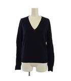 プラダ PRADA ニット セーター 長袖 Vネック カシミヤ 40 ネイビー /BM ■MU