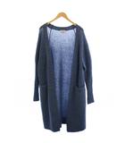 ニット カーディガン 長袖 ロング モヘヤ混 XS 青 19MC53 /BM ■MU