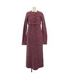 6 ROKU BEAUTY&YOUTH B&Y ロク ビューティーアンドユース セットアップ ミックスショートカーディガン 長袖 ミックスノースリーブワンピース ロング F ピンク 8626-241-0421 8628-241-0125 /BM ■MU