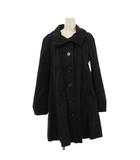 バーバリーブルーレーベル BURBERRY BLUE LABEL トレンチコート ロング 裏地チェック柄 38 黒 /BM ■MU