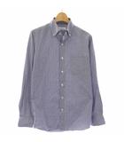 グリーンレーベルリラクシング ユナイテッドアローズ green label relaxing シャツ ボタンダウン チェック柄 長袖 S ネイビー ホワイト /TK ■BM