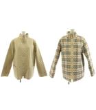 バーバリー ロンドン BURBERRY LONDON リバーシブル 中綿ジャケット ブルゾン ジップアップ ノバチェック柄 40 ベージュ FR051-820 /KU ■BM