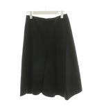 シクラス CYCLAS サテンスカート フレアスカート ひざ丈 36 黒 ブラック 1-05-02-2146  /AN28 ■BM