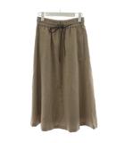 シクラス CYCLAS イージースカート フレアスカート ギャザー ミモレ ロング ウール 34 ベージュ R04-75004 /AN24 ■BM