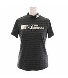 ニューバランス NEW BALANCE GOLF ゴルフウェア Tシャツ ハイネック カットソー 0 グレー ロゴ総柄 012-4166601 /YM