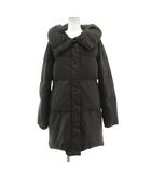 ダウンコート 38 ブラウン ボリューム襟 長袖 無地 /SX ■GY66