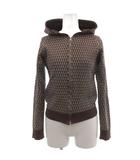 ジルスチュアート JILL STUART パーカー S 白 ホワイト 茶 ブラウン 総柄 フード付き 長袖 /KB ■GY66