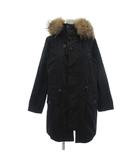 ナノユニバース nano universe ザファーストフロアー The 1st.Floor モッズコート ジャケット 黒 ブラック フード 長袖 /NU ■GY66