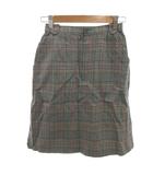 バーバリーズ Burberrys 美品 タイトスカート ウール M 緑 グリーン チェック柄 ひざ丈 ポケット付き FX554-203-72 /HW ■GY66