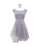 レッセパッセ LAISSE PASSE パーティードレス パニエ付き 35 ライトパープル 薄紫色 ノースリーブ ラウンドネック フレア /SC ■ECF001