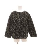 イエナ IENA カットソー ブラウス プルオーバー 黒 ブラック 斑点柄 ラウンドネック 長袖 ECF001 /KR ■ECF001