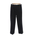 美品 パンツ スラックス 38 ロールアップ ストレート 黒 ブラック /AE ■ECF001
