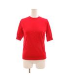 イエナ IENA ニット セーター カットソー ウール クルーネック 半袖 赤 レッド /YJ ■ECF001