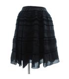 フォクシー FOXEY ミニスカート 絹 シルク フレア ショート丈  黒 ブラック 21998 /MG ■ECF001