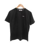 美品 Tシャツ M 黒 ブラック 半袖 ラウンドネック ロゴプリント /IL ■ECF003