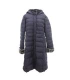 フランシュリッペ franche lippee 美品 ダウンコート ミドルハーフ丈 M 紺 ネイビー フード付き /NL ■ECF003