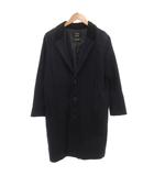 ダブルクローゼット w closet チェスターコート F 紺 ネイビー ストライプ柄 長袖 /KR ■ECF003