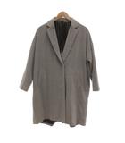 コムサイズム COMME CA ISM チェスターコート ロング M グレー 無地 長袖 ワイドラペル /KR ■ECF003