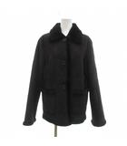 コート F フェイクムートン 長袖 ハーフ丈 黒 ブラック /NU ■ECF003