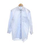 クレージュ courreges シャツ 40-76 水色 ライトブルー 長袖 ストライプ柄 胸ポケット /SC ■ECF003