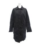 美品 中綿コート 黒 ブラック レギュラーカラー /NL ■ECF003