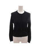 ブルーレーベルクレストブリッジ BLUE LABEL CRESTBRIDGE 美品 カーディガン ナイロン混 38 紺 ネイビー ラウンドネック /HW■ECF003