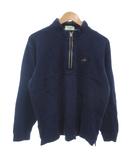ジャケット スウェット ロゴ刺繍 L 紺 ネイビー ハーフジップ スタンドカラー 長袖 ECF003 /KR ■ECF003