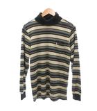 カットソー Tシャツ M マルチカラー ボーダー柄 タートルネック 長袖 /NL ■ECF003