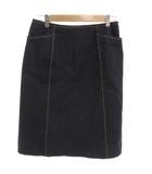 クレージュ courreges 台形スカート 67-93 インディゴブルー 膝丈 タイトシルエット ECG001 /KR ■ECG001