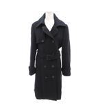 マックスマーラ MAX MARA 白タグ トレンチコート ウール ロング丈 ベルト付き 36 紺 ネイビー /YJ ■ECG001