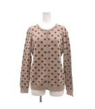 オールドネイビー OLD NAVY カーディガン 総柄 羽織り S ベージュ ブラウン ラメ /SX ■ECG003