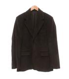 アニエスベーオム Agnes b. homme 美品 フランス製 テーラードジャケット シングル 48 ノッチドラペル 3B 開き見せ センターベント 肩パッド入リ ポケット付き 茶 ブラウン /KB ■ECG003