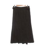 イエナ IENA スカート ウール 40 ブラウン 無地 ロング丈 バックル付き /SX ■ECG003