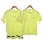 クレージュ courreges 2点セット Tシャツ L 黄 イエロー 半袖 クルーネック ロゴデザイン /NU ■ECG003