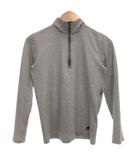 アニエスベーオム Agnes b. homme ハーフジップトップス T0 白 ホワイト 黒 ブラック ストライプ柄 長袖 /SC ■ECF003