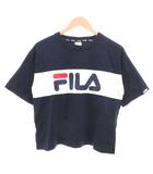 フィラ FILA Tシャツ M 紺 ネイビー 半袖 ロゴプリント クルーネック /NU ■ECF003