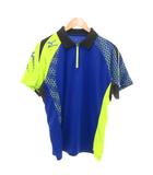 ミズノ MIZUNO ポロシャツ L 青 ブルー 半袖 ハニカム柄 /NL ■ECF003