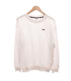 フィラ FILA 美品 スウェット トレーナー LL 白 ホワイト 無地 ラウンドネック 長袖 /IL ■ECF003