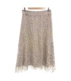 イエナ IENA スカート 40 ピンクベージュ 総レース ミモレ ロング /NU ■ECF003