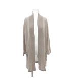 コムサイズム COMME CA ISM 美品 カーディガン M グレーベージュ ロング丈 ショールカラー /TQ ■ECF003