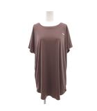 フィラ FILA タグ付き チュニック カットソー 4L 茶 ブラウン ワンポイント ラウンドネック 半袖 /NU ■ECF003