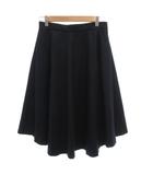 イエナ IENA スカート ウール 38 黒 ブラック 無地 フレア ミディ丈 /SC ■ECF003