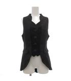 アクシーズファム axes femme ベスト M 黒 ブラック Vネック テールカット /NL ■ECF003