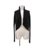 コムサイズム COMME CA ISM ボレロ ニット カーディガン  L 黒 ブラック ショールカラー 長袖 リブ /NU ■ECF003