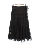 コムサイズム COMME CA ISM 美品 ティアードスカート L 茶 ブラウン  ロング丈 /NL ■ECF004